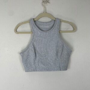 Outdoor Voices Crop Top Heathered‎ Gray Sleeveless Activewear Sports Bra Medium